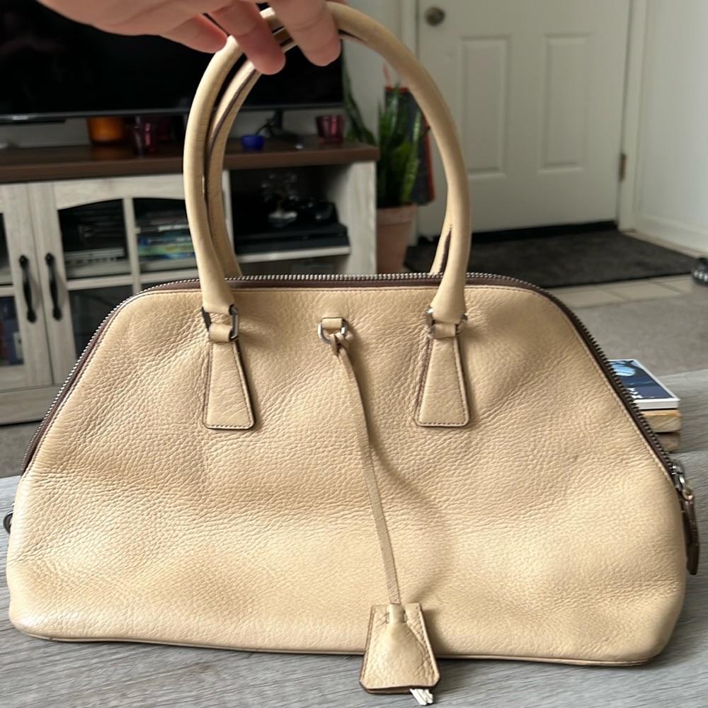 Prada leather tote bag